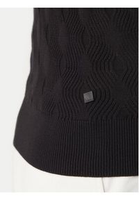 Karl Lagerfeld - KARL LAGERFELD Sweter 655006 562301 Czarny Slim Fit. Typ kołnierza: dekolt w karo. Kolor: czarny. Materiał: bawełna #2