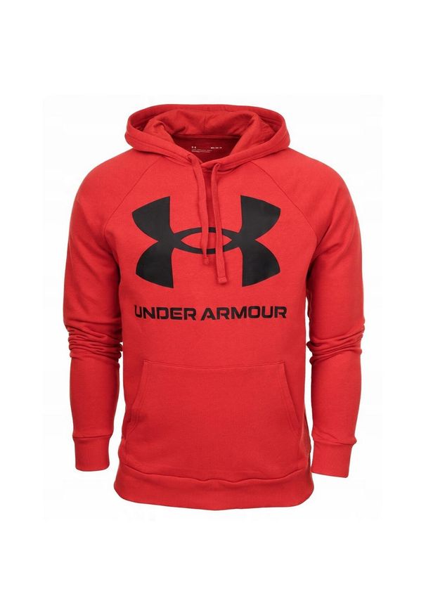 Under Armour - Męska Polarowa Bluza Treningowa Rival Big Logo. Kolor: czerwony. Materiał: polar