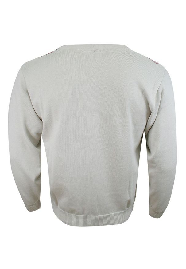 Max Sheldon - Kardigan, Beżowy w Paski Sweter Zapinany na Guziki, Elegancki -MAX SHELDON- Męski. Okazja: na co dzień. Kolor: wielokolorowy, beżowy, brązowy. Materiał: bawełna, akryl. Wzór: paski. Styl: elegancki
