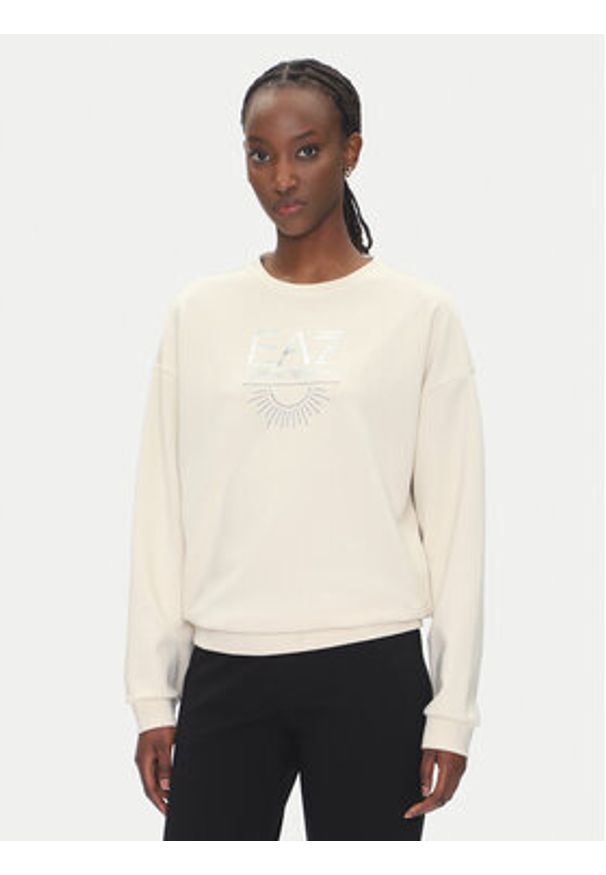 EA7 Emporio Armani Dres 7W000487 AF12501 M1024 Écru Regular Fit. Materiał: syntetyk