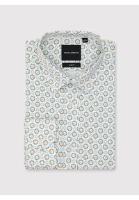 Pako Lorente - PAKO LORENTE - Biała koszula mikrowzór. Kolor: biały. Materiał: bawełna, elastan. Długość rękawa: długi rękaw. Długość: długie. Sezon: jesień #3