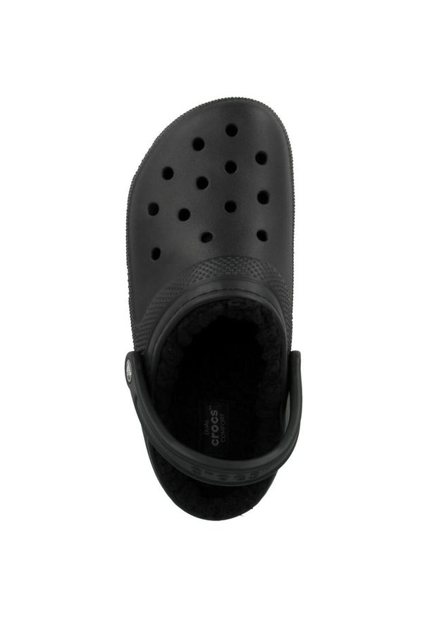 Crocs - Chodaki Classic Lined Clog. Kolor: czarny. Materiał: syntetyk, tkanina, materiał. Styl: sportowy