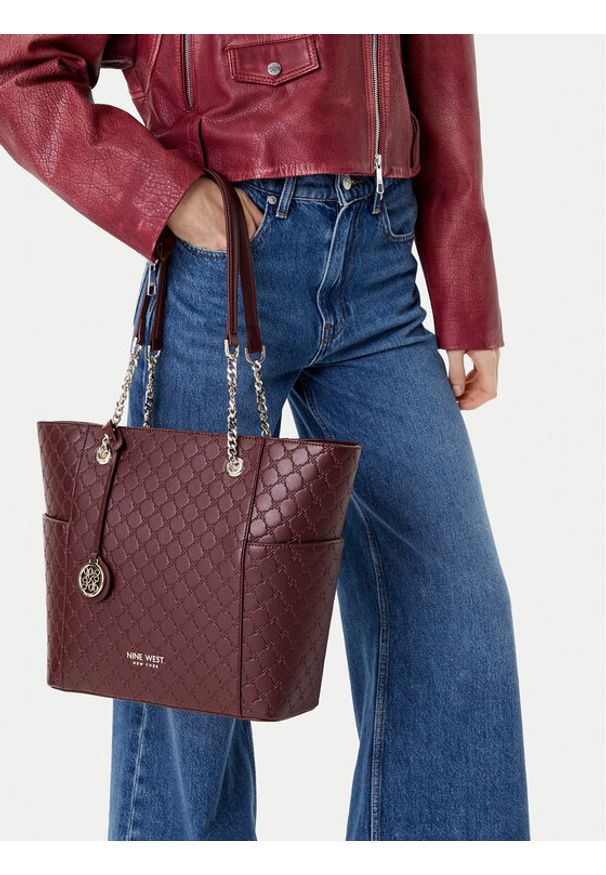 Nine West Torebka CEO-NEBRASKA-LDA8208A Bordowy. Kolor: czerwony