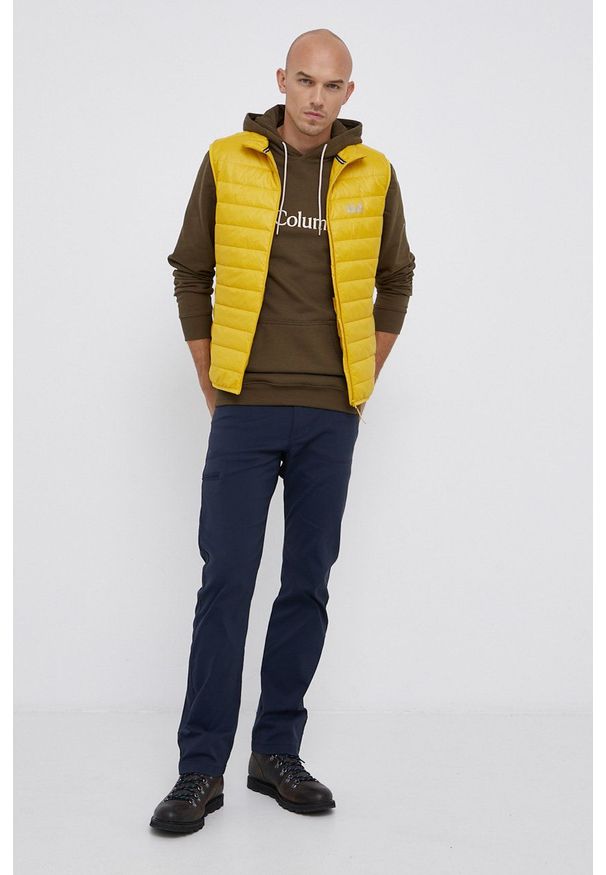 Jack Wolfskin kolor żółty przejściowy. Kolor: żółty. Materiał: włókno, syntetyk, polar, materiał