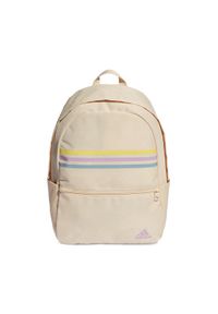 Adidas - adidas Plecak Classic Horizontal 3-Stripes Backpack IL5778 Beżowy. Kolor: beżowy. Materiał: materiał