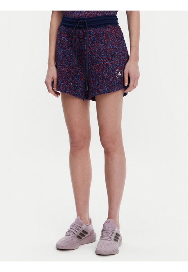Adidas by Stella McCartney - adidas by Stella McCartney Szorty sportowe Printed JG3608 Granatowy Loose Fit. Kolor: niebieski. Materiał: bawełna