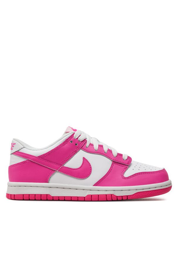 Nike Sneakersy Dunk Low (Gs) FB9109 102 Różowy. Kolor: różowy. Materiał: skóra