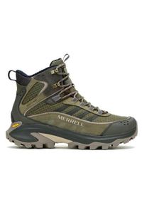 Buty trekkingowe męskie Merrell Moab Speed 2 Thermo Mid. Wysokość cholewki: za kostkę. Zapięcie: sznurówki. Kolor: wielokolorowy. Materiał: materiał, syntetyk. Szerokość cholewki: normalna