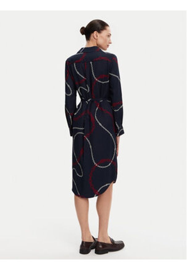 TOMMY HILFIGER - Tommy Hilfiger Sukienka koszulowa WW0WW44665 Granatowy Regular Fit. Kolor: niebieski. Materiał: wiskoza. Typ sukienki: koszulowe