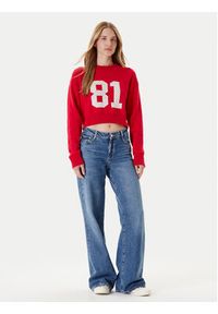 Guess Jeans Sweter W5YR33 Z3HM1 Czerwony Regular Fit. Kolor: czerwony. Materiał: bawełna #5