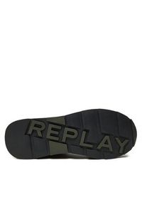 Replay - REPLAY Sneakersy Arthur Mid Camo Mid-Top GMS68.000.C0092T Zielony. Kolor: zielony. Materiał: skóra