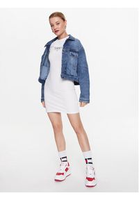 Tommy Jeans Sukienka codzienna Lala 2 DW0DW15357 Biały Slim Fit. Okazja: na co dzień. Kolor: biały. Materiał: bawełna. Typ sukienki: proste. Styl: casual #3