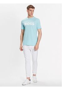 BOSS - Boss T-Shirt 50481923 Błękitny Regular Fit. Kolor: niebieski. Materiał: bawełna