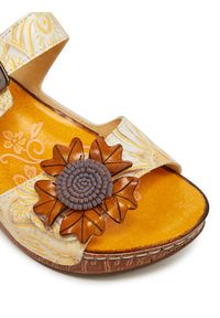 Laura Vita Klapki Dino 31 Żółty. Kolor: żółty. Materiał: skóra #3
