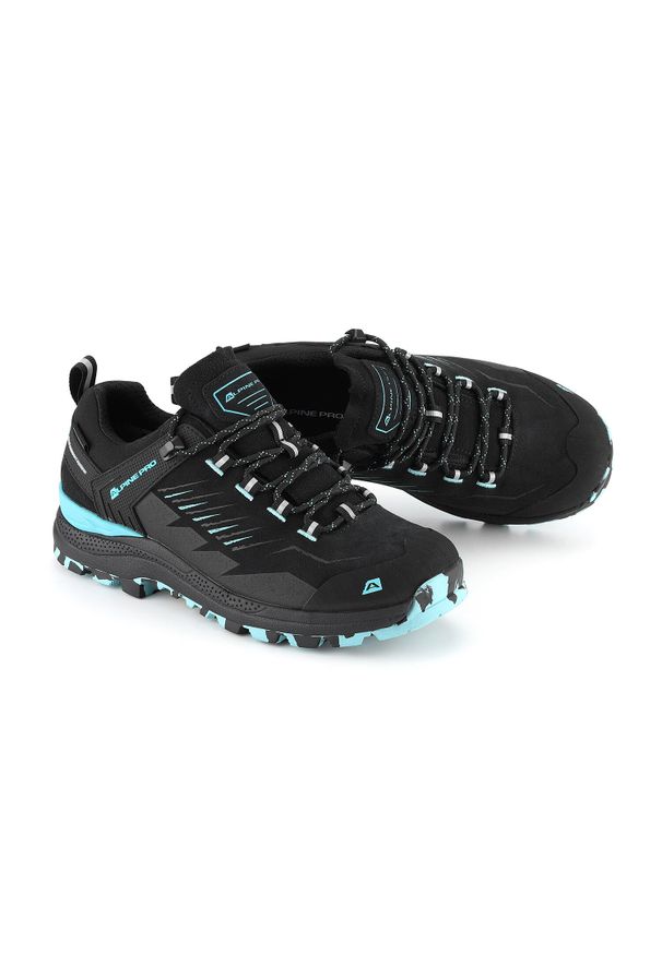 ALPINE PRO - Buty trekkingowe niskie Alpine Pro Zereme Vibram. Kolor: czarny, niebieski, wielokolorowy. Materiał: skóra. Szerokość cholewki: normalna