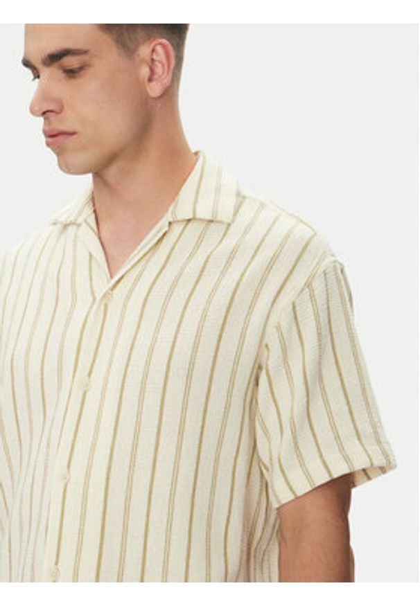 Jack & Jones Koszula Coba 12271060 Beżowy Relaxed Fit. Kolor: beżowy. Materiał: bawełna