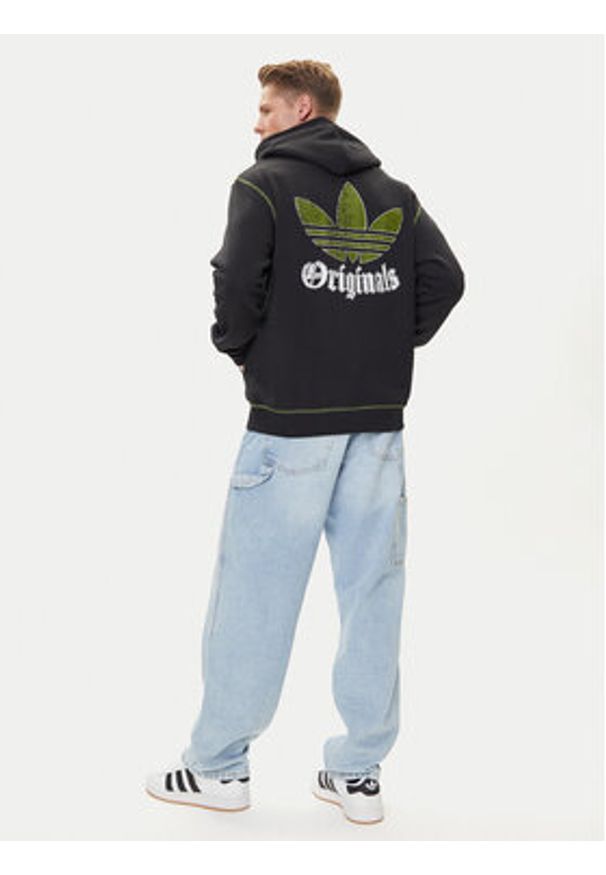 Adidas - adidas Bluza Distressed Graphic JY2730 Czarny Loose Fit. Kolor: czarny. Materiał: bawełna