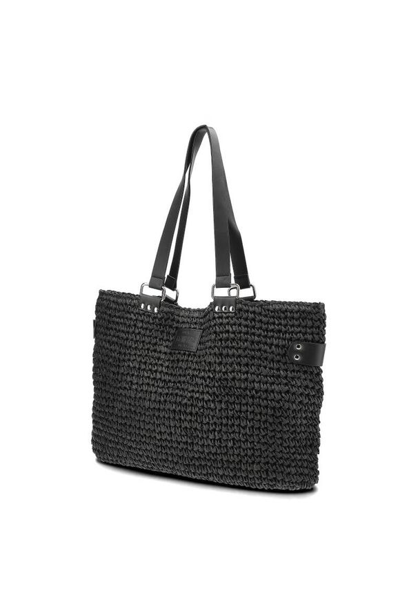 Big-Star - Czarna Duża Torba Big Star Wygodna Shopperka Damska. Kolor: czarny. Styl: elegancki, casual, klasyczny. Rodzaj torebki: na ramię