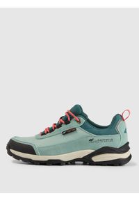 4f - 4F Niskie buty trekkingowe HILLBORN z elementami zamszowymi damskie - turkusowe 38. Okazja: na spacer. Kolor: turkusowy. Materiał: zamsz. Szerokość cholewki: normalna #1