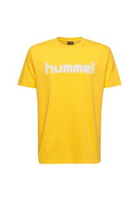 Koszulka Hummel enfant Cotton Logo. Kolor: żółty, wielokolorowy, pomarańczowy