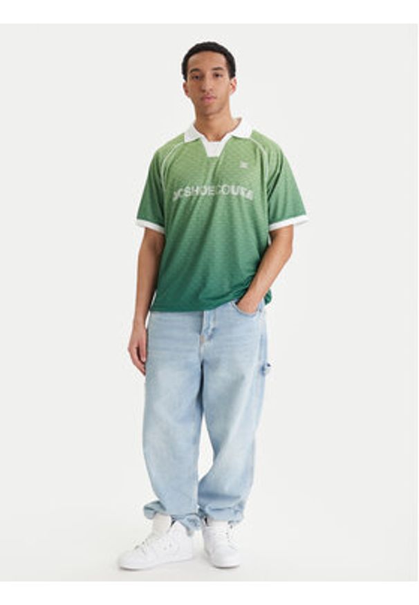 DC Shoes T-Shirt Soccer EDYKT03546 Zielony Boxy Fit. Kolor: zielony. Materiał: syntetyk