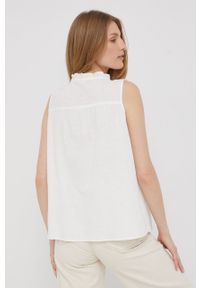 Answear Lab koszula bawełniana damska kolor biały. Typ kołnierza: kołnierzyk stójkowy. Kolor: biały. Materiał: bawełna. Styl: wakacyjny #4