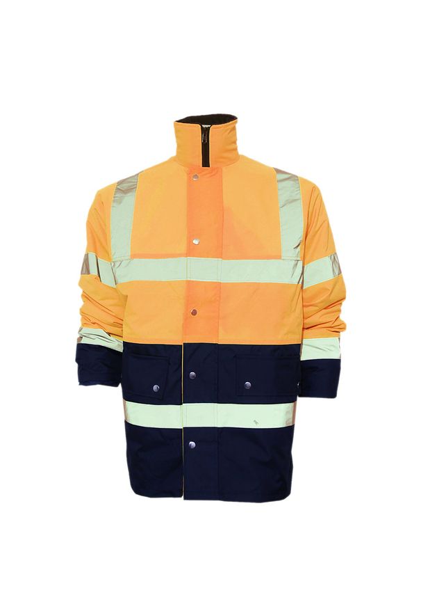 YOKO - Dwukolorowa Kurtka Unisex HiVis 2 Band. Kolor: pomarańczowy, wielokolorowy, niebieski