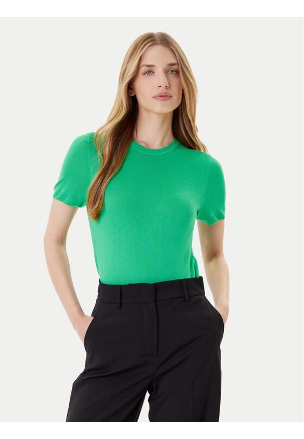 Calvin Klein Sweter LV044A307G Zielony Regular Fit. Kolor: zielony. Materiał: wiskoza