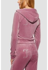 Juicy Couture - JUICY COUTURE Lawendowa bluza damska Madison Outline Hoodie, Rozmiar XS. Okazja: na co dzień. Kolor: fioletowy. Materiał: materiał. Styl: casual, klasyczny #5