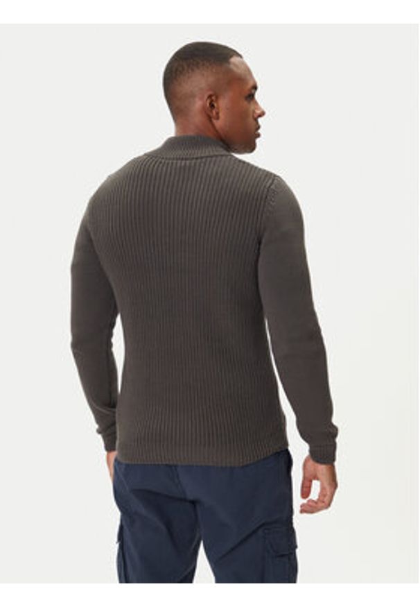 Aeronautica Militare Sweter 252MA1572UL00409 Szary Slim Fit. Kolor: szary. Materiał: bawełna