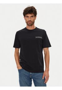 Napapijri T-Shirt S-Turrach NP0A893U Czarny Regular Fit. Kolor: czarny. Materiał: bawełna