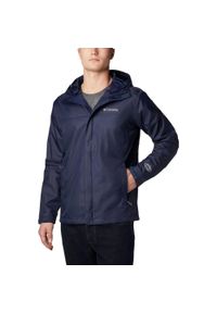 columbia - Płaszcz przeciwdeszczowy męski Columbia Water II. Kolor: niebieski. Materiał: poliester, nylon. Sport: turystyka piesza #1