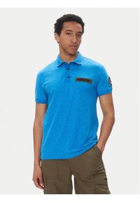 Aeronautica Militare Polo 251PO1865J680 Niebieski Regular Fit. Typ kołnierza: polo. Kolor: niebieski. Materiał: bawełna