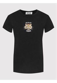 Ice Play T-Shirt 21I U2M0 F091 P410 9000 Czarny Regular Fit. Kolor: czarny. Materiał: bawełna