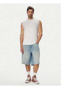 Jack & Jones Tank top Simon 12297709 Biały Relaxed Fit. Kolor: biały. Materiał: bawełna #5