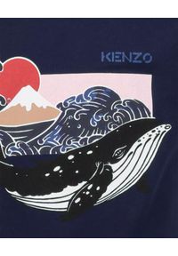 Kenzo kids - KENZO KIDS - Granatowa koszulka z wielorybem 8-14 lat. Kolor: niebieski. Materiał: bawełna. Wzór: aplikacja, nadruk. Sezon: lato #2
