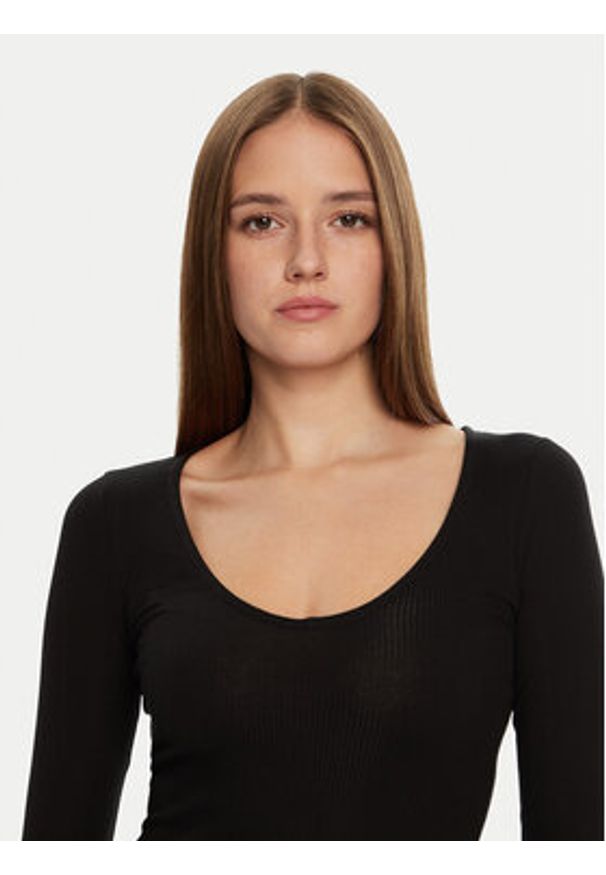 Brave Soul Sukienka codzienna LDRJ-624HOLLY Czarny Regular Fit. Okazja: na co dzień. Kolor: czarny. Materiał: bawełna. Typ sukienki: proste. Styl: casual