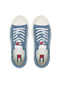 Tommy Jeans Sneakersy Tjw Foxing Flatform Lc EN0EN02736 Niebieski. Kolor: niebieski. Materiał: materiał #4