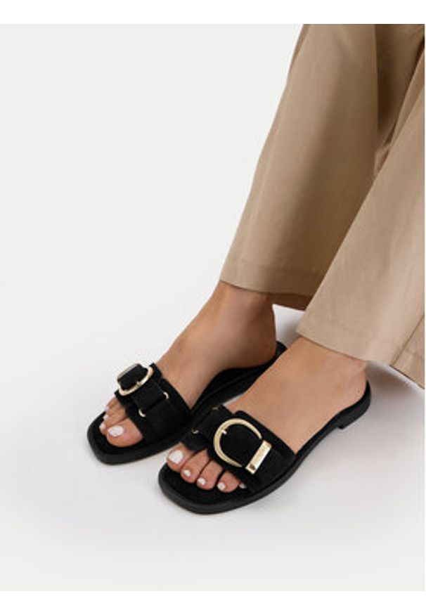 Beverly Hills Polo Club Klapki EO-WI16-ALYSHA-01 Czarny. Kolor: czarny. Materiał: zamsz, skóra