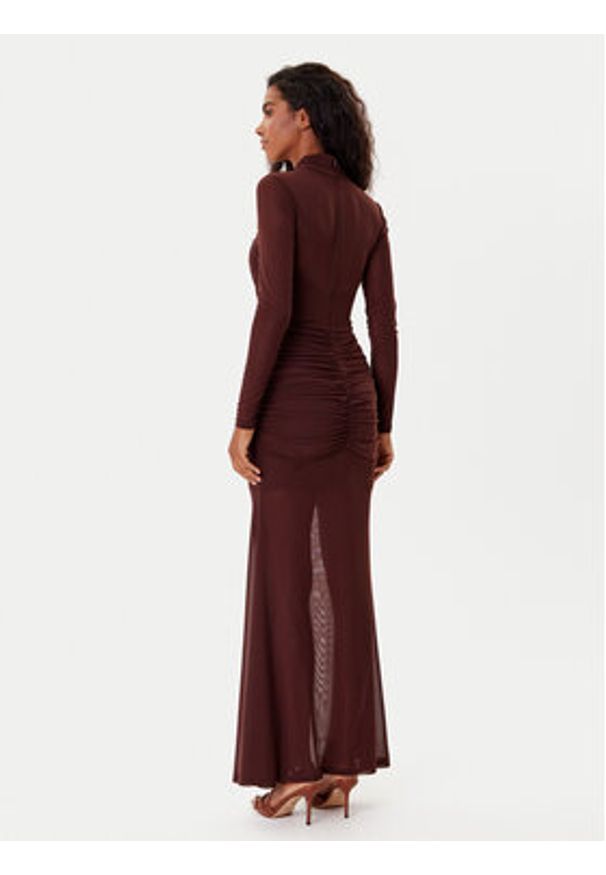 BARDOT Sukienka wieczorowa Veria 59987DB Brązowy Regular Fit. Kolor: brązowy. Materiał: syntetyk. Styl: wizytowy
