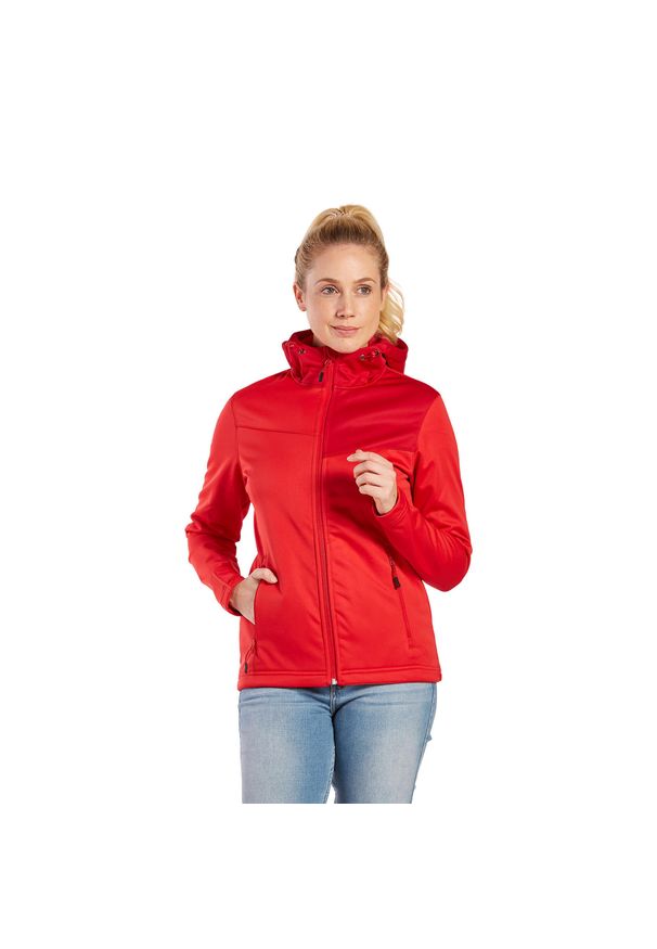 ERIMA - Kurtka damska Erima Softshell Performance. Kolor: czerwony. Materiał: softshell. Sport: turystyka piesza