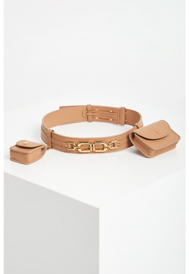 Elisabetta Franchi - Pasek damski ELISABETTA FRANCHI. Materiał: skóra ekologiczna. Wzór: aplikacja