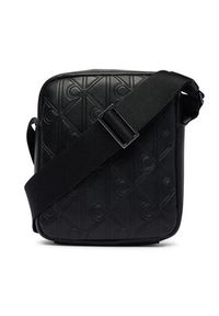 Calvin Klein Saszetka Emblem Aop Deboss Reporter LV04D3562G Czarny. Kolor: czarny. Materiał: skóra #2
