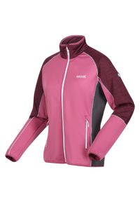 Polar turystyczny damski Yare VI Regatta z suwakiem. Kolor: fioletowy, wielokolorowy, różowy. Materiał: polar. Sport: turystyka piesza #1