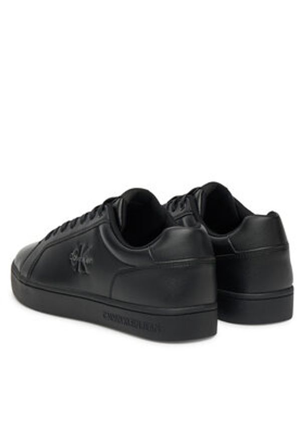 Calvin Klein Jeans Sneakersy Classic Cupsole Mono Lth YM0YM01369 Czarny. Kolor: czarny. Materiał: skóra