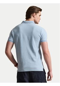 Polo Ralph Lauren Polo 710970582001 Niebieski jasny Custom Slim Fit. Typ kołnierza: polo. Kolor: niebieski. Materiał: bawełna #4