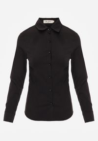 Renee - Czarna Gładka Koszula Zapinana na Guziki Hejora. Okazja: na co dzień, na randkę. Kolor: czarny. Materiał: jeans, satyna, wiskoza. Wzór: gładki. Styl: casual #5