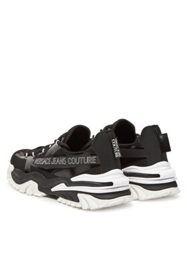 Versace Jeans Couture Sneakersy 78YA3SI8 Czarny. Kolor: czarny. Materiał: skóra