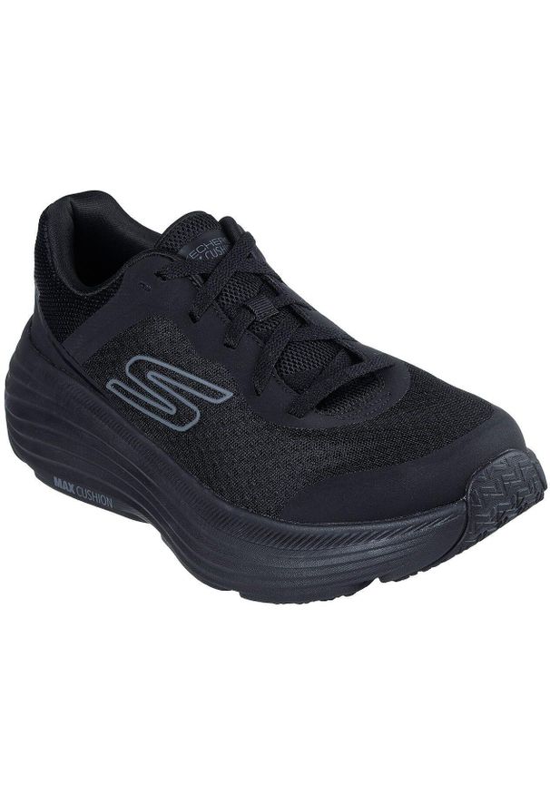 skechers - Adidasy Skechers Max Cushioning Endea, Mężczyźni. Kolor: czarny. Materiał: materiał. Sport: fitness