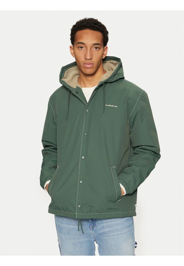 Quiksilver Kurtka przejściowa Rain Cloud EQYJK04110 Zielony Regular Fit. Kolor: zielony. Materiał: bawełna